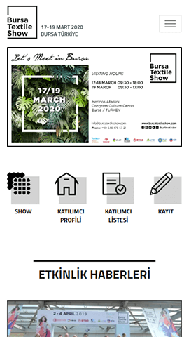Bursa Textile Show Project Gallery Mobile